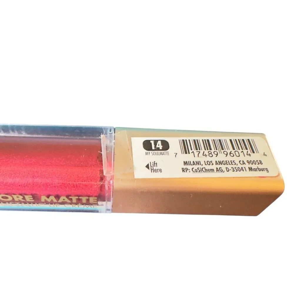 Milani Amore Matte Metallic Lip Creme My Soulmate 14, deep red